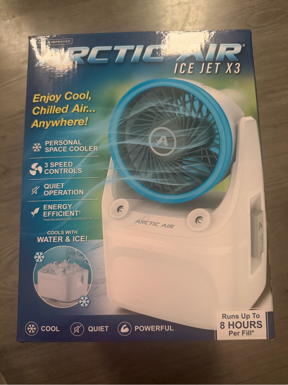 Ice Jet X3 Personal Space Cooler - White & Blue